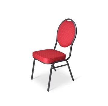 Stapelstoel MILO stalen frame en foam rug en zitting Rood..., Verzenden, Nieuw