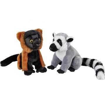Apen serie pluche knuffels - ringstaart maki en vari aapje, Verzenden, Nieuw