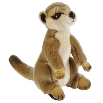 Pluche stokstaartje knuffel - bruin - 28 cm - speelgoed, Verzenden, Nieuw