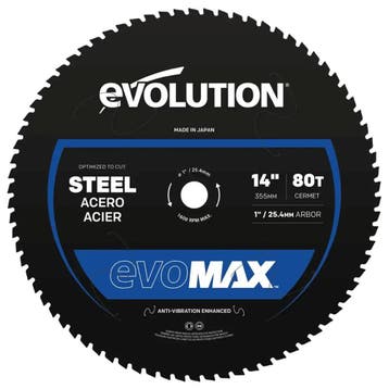 Zaagblad Evolution 355mm voor staal evoMAX 80-tands | M35..., Verzenden, Nieuw
