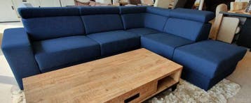 Loungebank Raalte - loungebanken - Blauw, Nieuw, 150 cm of meer, Stof, 200 tot 250 cm