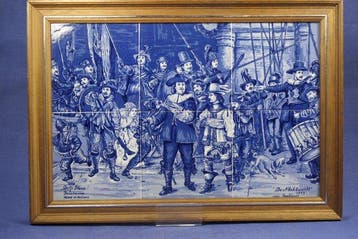 Tegel - De Nachtwacht - Delfts Blauw - 1970-1980 -, Antiek en Kunst, Antiek | Glas en Kristal