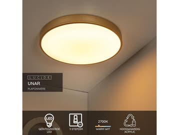Lucide UNAR - Plafonnière - Ø 49,5 cm - LED 3 StepDim 1x36W, Verzenden, Zo goed als nieuw