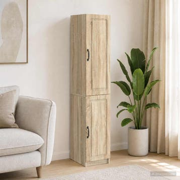 vidaXL Kastenset 2 st Sonoma Eiken Bewerkt hout, Minder dan 50 cm, Verzenden, Nieuw, Minder dan 100 cm