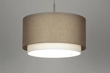 Rietveld Hanglampen - Taupe - Stof, Huis en Inrichting, Verzenden, Nieuw