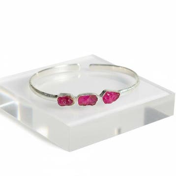 Robijn armband - Hoogte: 1 cm - Breedte: 7 cm- 14 g - (1)