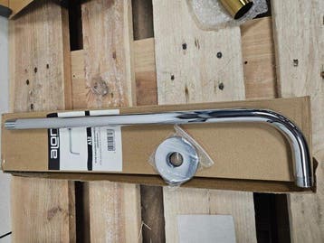 Creavit Aloni Rainshower Wandaansluit Bocht Chroom 45cm, Ophalen of Verzenden, Nieuw, Chroom, Bad