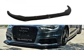 Voorspoiler Audi S6 / A6 S-Line C7 V.1 Glanzend Zwart, Ophalen of Verzenden, Nieuw