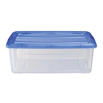 Opbergbox 30L - Blauw/Transparant, Nieuw