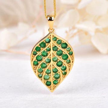 Zonder minimumprijs - Halsketting Zilver - Emerald -, Nieuw