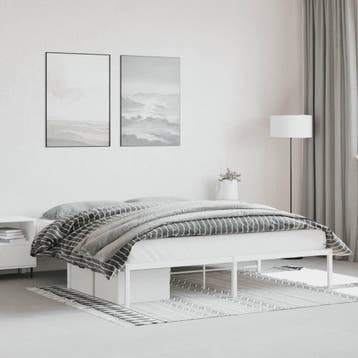 vidaXL Bedframe metaal wit 180x200 cm, Eenpersoons, Verzenden, Wit, Nieuw