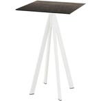 Statafel | INFINITY | HPL/RVS | Houtlook Blad | Wit Frame |, Verzenden, Nieuw in verpakking