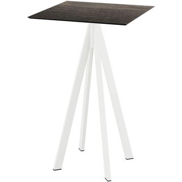 Statafel | INFINITY | HPL/RVS | Houtlook Blad | Wit Frame |, Verzenden, Nieuw in verpakking