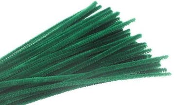 Chenille Pijpenragers dia 5-6mm, 30 cm DonkerGroen C7 PAK50, Ophalen of Verzenden, Nieuw