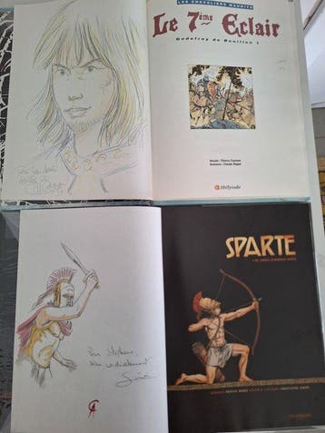Les Chevaliers Maudits + Sparte + 2x dédicace - 2x C - 2, Boeken, Nieuw