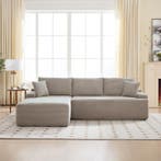 Coredo Bank - Corduroy bekleding - Links - Taupe, Verzenden, Nieuw