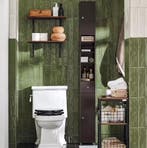 Hoge Badkamerkast 20 cm Breed – Met Lade en Deuren, Wit, Verzenden, Nieuw