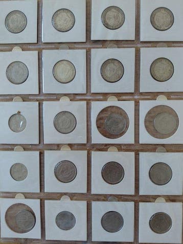 Nederland. 1, 2 1/2, 5 Gulden 1954/1991, Lot van 46 stuks,