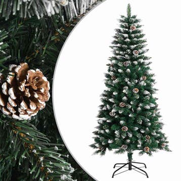 vidaXL Kunstkerstboom met standaard 120 cm PVC groen, Verzenden, Nieuw