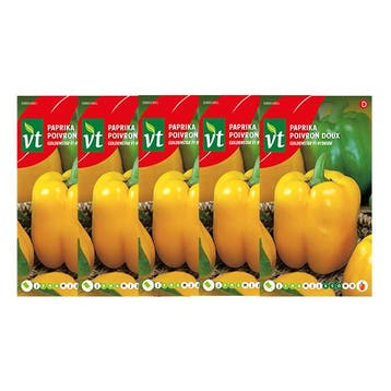 Paprikazaad | VT | 5 stuks (Geel), Verzenden