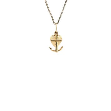 Gouden hanger geloof, hoop en liefde 14 karaat, Verzenden, Zo goed als nieuw, Goud