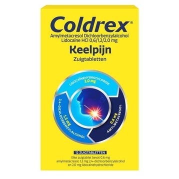 Coldrex Keeltablet zuigtablet met lidoca, Verzenden, Nieuw