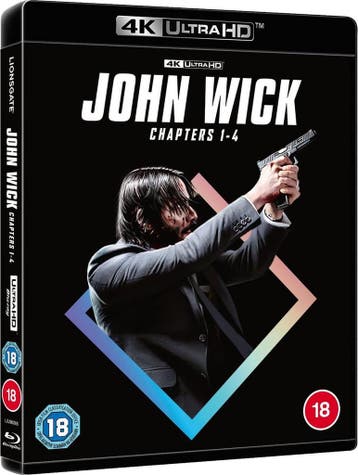 John Wick Chapters 1 - 4 - 4K UHD - Import zonder NL OT, Cd's en Dvd's, Verzenden, Nieuw in verpakking