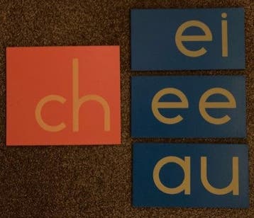 Schuurpapieren letters dubbelklanken in blokschrift (zie oms, Verzenden, Nieuw