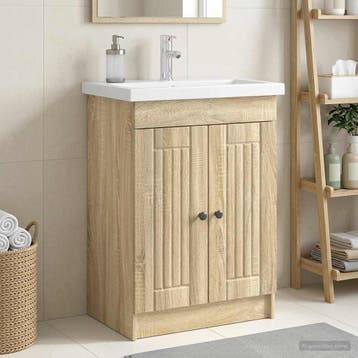 vidaXL Badkamer onder wastafel kast Sonoma Eiken 78,5 x 37,5, Verzenden, Nieuw