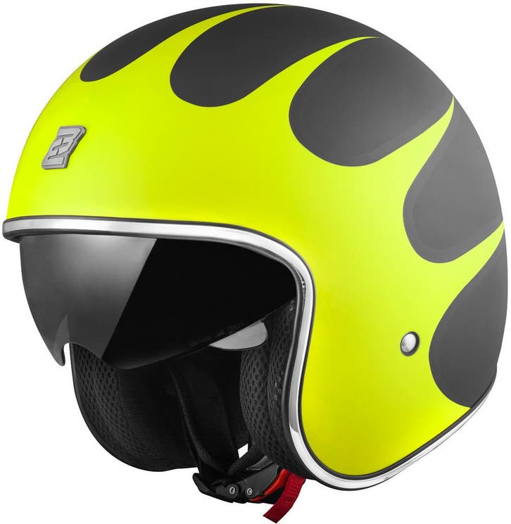 Bogotto V537 Wogi Mat Zwart Geel Jethelm, Motoren, Kleding | Motorhelmen, Heren, Nieuw met kaartje, Overige merken, Jethelm, Verzenden
