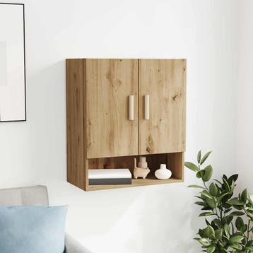 vidaXL Wandkast 60 x 31 x 70 cm Bewerkt hout Ambachtelijk, Huis en Inrichting, Kasten | Overige, Verzenden, Nieuw