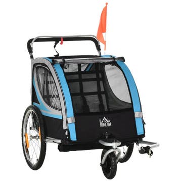 TRUUSK 2-in-1 Fietsaanhanger en Kinderwagen - 360° Draaibaar, Verzenden, Nieuw