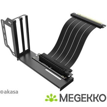 Akasa RISER BLACK PRO, Vertical GPU Holder + Premium PCIe, Verzenden, Nieuw