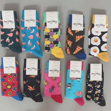 Happy Socks Heren Sokken Katoen - Maat 41-46 EU, Verzenden, Nieuw