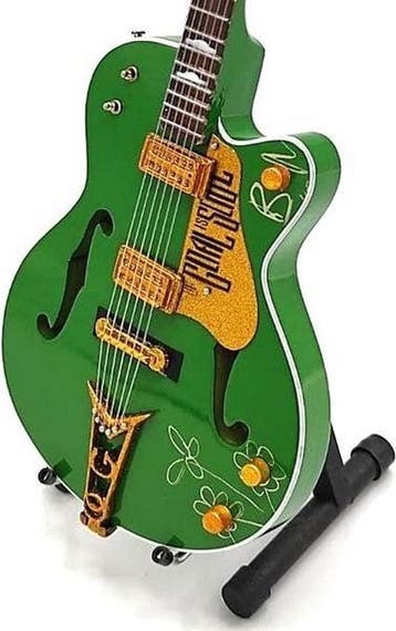Miniatuur replica Gretsch Irish Falcon gitaar - Bono  - U2, Verzamelen, Ophalen of Verzenden, Nieuw, Pop, Beeldje of Miniatuur