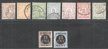 Nederland 1884/1924 - Postbewijszegels en, Gestempeld