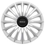 4-Delige Sparco Wieldoppen  Treviso 13-inch zilver, Auto diversen, Verzenden, Nieuw