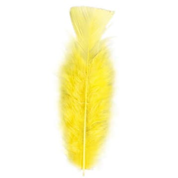 50x Sierveren geel hobby materiaal 17 cm - Decoratie veren, Verzenden, Nieuw
