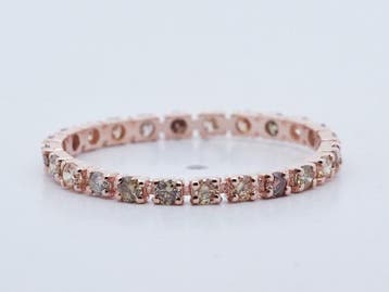 Veiling - Ring met natuurlijke diamanten – Meerkleurig  0,, Sieraden, Tassen en Uiterlijk, Ringen, Nieuw