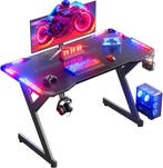 Gaming bureau - Gaming desk - Gaming tafel - 100x60 cm - Zwa, Verzenden, Zo goed als nieuw
