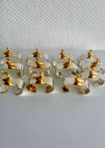 Ensemble de ronds de serviette (Napkin Rings) vintage et