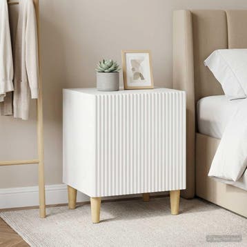 vidaXL Nachtkastje 2 st Hoogglans Wit 43 x 34,5 x 50 cm, Minder dan 45 cm, Verzenden, Nieuw, Minder dan 55 cm