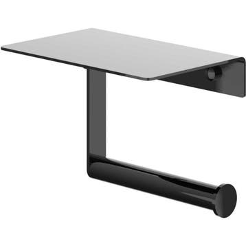 IVY Toiletrolhouder met Planchet - Zwart Chroom PVD, Huis en Inrichting, Badkamer | Badtextiel en Accessoires, Ophalen of Verzenden