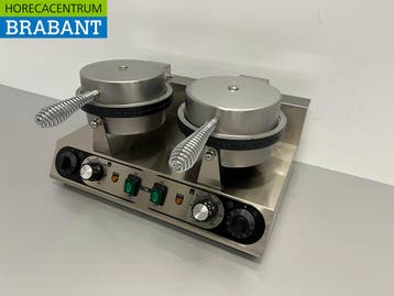 HCB RVS Dubbel Wafelijzer met timer stroopwafel ijshoorn, Ophalen of Verzenden, Nieuw in verpakking