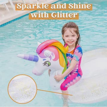 Opblaasbare Eenhoorn Zwemband met Glitters - Leuk voor Kinde, Verzenden, Nieuw