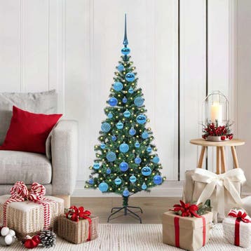 vidaXL Kunstmatig Voorverlicht Kerstboom Groen 120 cm PVC en, Verzenden, Nieuw