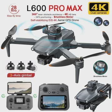 L600 Pro MAX Drone: 8K Camera, 3-Assige Gimbal, GPS & 360° O, Audio, Tv en Foto, Drones, Verzenden, Nieuw