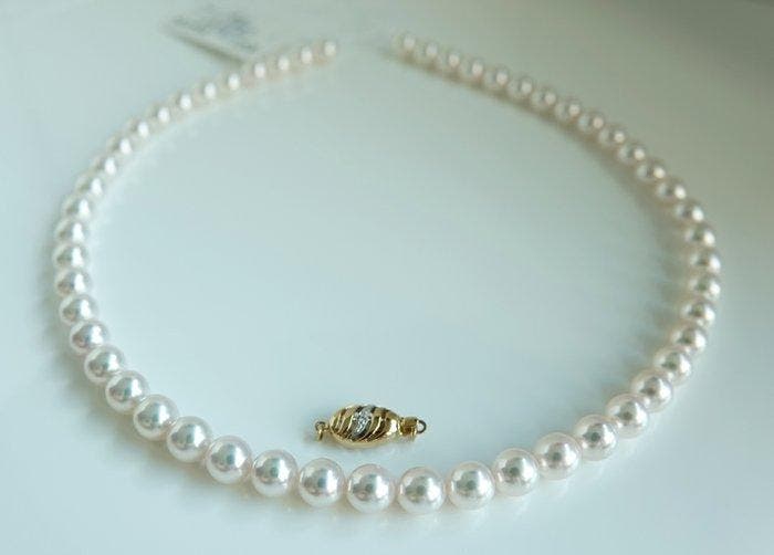 Halsketting - PSL-gecertificeerd Aurora Ten-Nyo - 7.5 -8 mm, Sieraden, Tassen en Uiterlijk, Kettingen