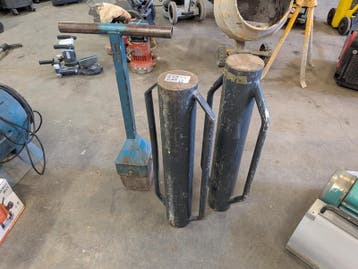 2x Palenstamper met grondstamper, Nieuw