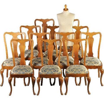 12 eetkamerstoelen comfortabele stoelen incl herstofferen na, Ophalen of Verzenden